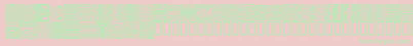 HausethnikdingbatsRegular Font – Green Fonts on Pink Background