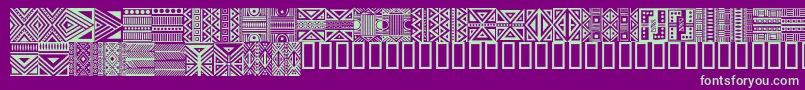 HausethnikdingbatsRegular Font – Green Fonts on Purple Background