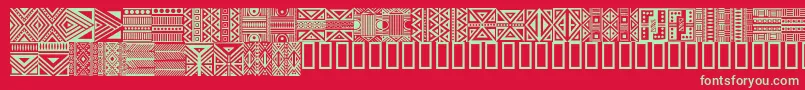 HausethnikdingbatsRegular-Schriftart – Grüne Schriften auf rotem Hintergrund