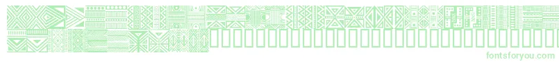 HausethnikdingbatsRegular Font – Green Fonts on White Background
