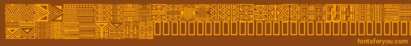HausethnikdingbatsRegular Font – Orange Fonts on Brown Background