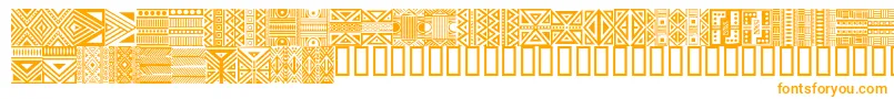 HausethnikdingbatsRegular Font – Orange Fonts on White Background
