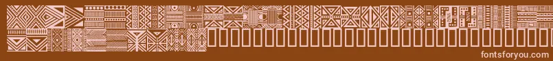 Шрифт HausethnikdingbatsRegular – розовые шрифты на коричневом фоне