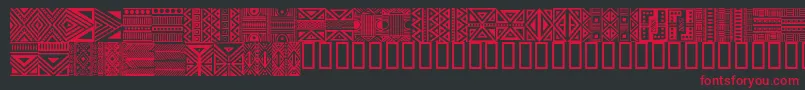 HausethnikdingbatsRegular-Schriftart – Rote Schriften auf schwarzem Hintergrund