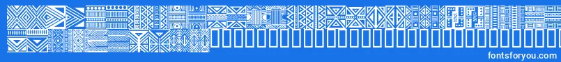 HausethnikdingbatsRegular Font – White Fonts on Blue Background