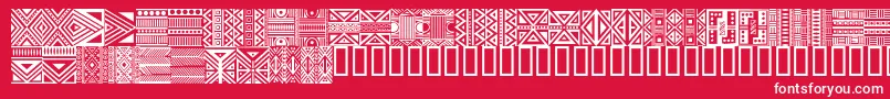 フォントHausethnikdingbatsRegular – 赤い背景に白い文字