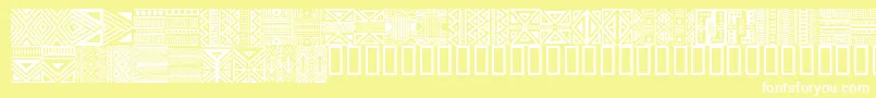HausethnikdingbatsRegular Font – White Fonts on Yellow Background