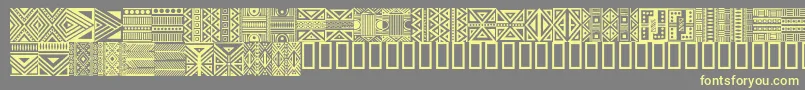 HausethnikdingbatsRegular Font – Yellow Fonts on Gray Background