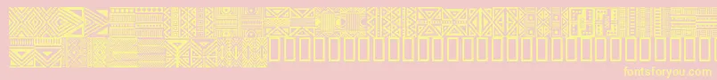HausethnikdingbatsRegular Font – Yellow Fonts on Pink Background