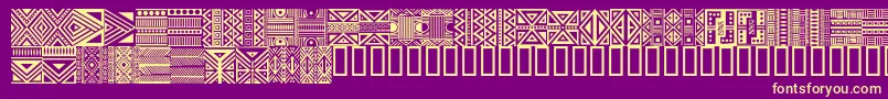 fuente HausethnikdingbatsRegular – Fuentes Amarillas Sobre Fondo Morado