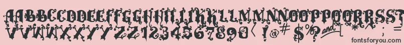 Vtksalcalina Font – Black Fonts on Pink Background