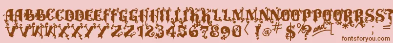 More about Vtksalcalina Font Vtksalcalina Font – Brown Fonts on Pink Background