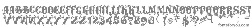 Vtksalcalina Font – Gray Fonts on White Background