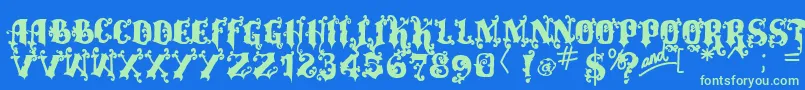 fuente Vtksalcalina – Fuentes Verdes Sobre Fondo Azul