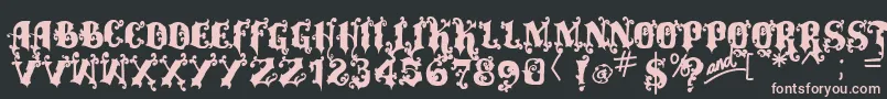 Vtksalcalina Font – Pink Fonts on Black Background