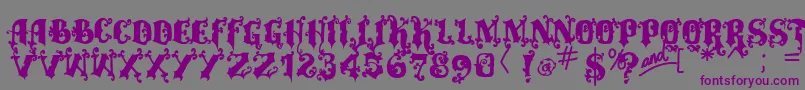 Vtksalcalina Font – Purple Fonts on Gray Background