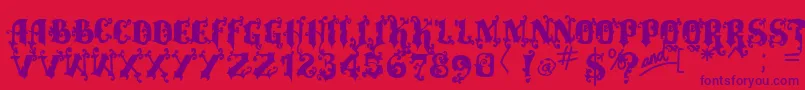 Fonte Vtksalcalina – fontes roxas em um fundo vermelho