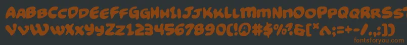 fuente Funnypages – Fuentes Marrones Sobre Fondo Negro