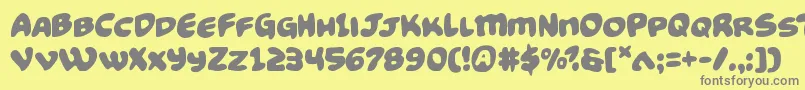 Funnypages Font – Gray Fonts on Yellow Background