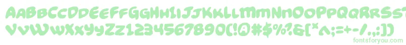 Funnypages Font – Green Fonts on White Background