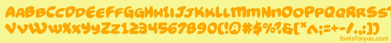 fuente Funnypages – Fuentes Naranjas Sobre Fondo Amarillo