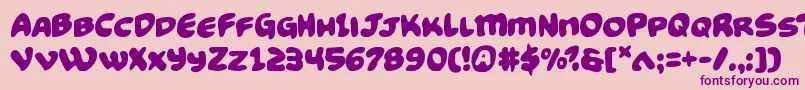 Funnypages Font – Purple Fonts on Pink Background