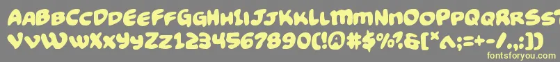 Шрифт Funnypages – жёлтые шрифты на сером фоне