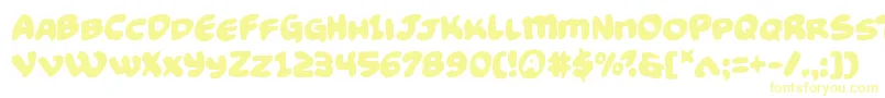Funnypages Font – Yellow Fonts on White Background