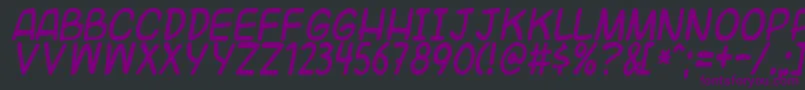Więcej informacji o czcionce Universal Czcionka Universal – fioletowe czcionki na czarnym tle