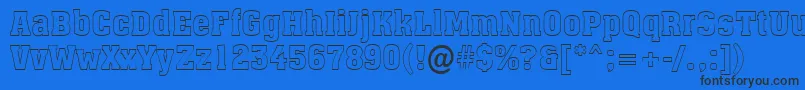 AAssuanotl Font – Black Fonts on Blue Background