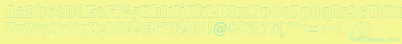 Шрифт AAssuanotl – зелёные шрифты на жёлтом фоне