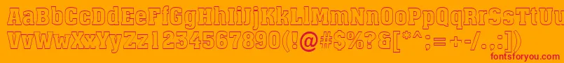 AAssuanotl Font – Red Fonts on Orange Background