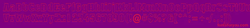 Fonte AAssuanotl – fontes vermelhas em um fundo violeta