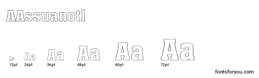 Размеры шрифта AAssuanotl