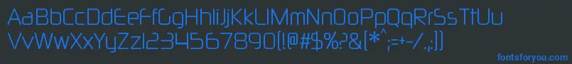 NeuropolxcdltRegular Font – Blue Fonts on Black Background