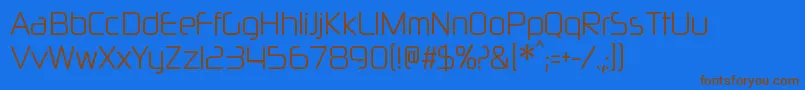 NeuropolxcdltRegular Font – Brown Fonts on Blue Background