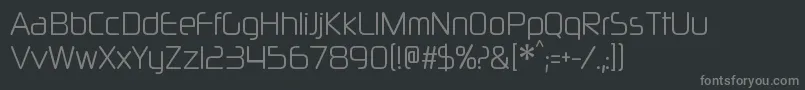 フォントNeuropolxcdltRegular – 黒い背景に灰色の文字