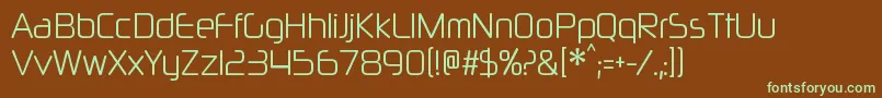 NeuropolxcdltRegular Font – Green Fonts on Brown Background