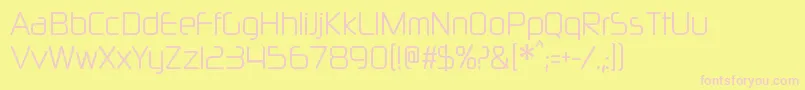 NeuropolxcdltRegular Font – Pink Fonts on Yellow Background