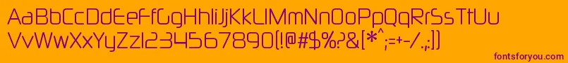 NeuropolxcdltRegular Font – Purple Fonts on Orange Background