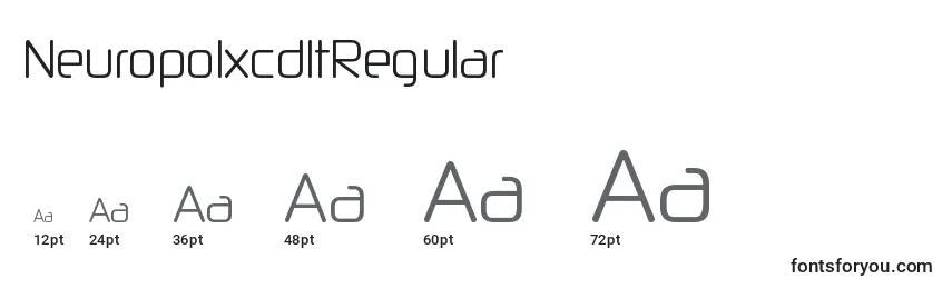 Размеры шрифта NeuropolxcdltRegular
