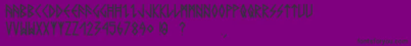 Comicrunes Font – Black Fonts on Purple Background