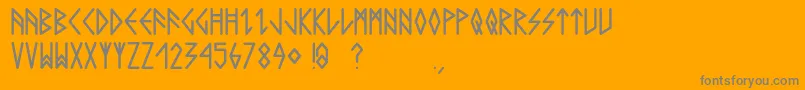 Comicrunes Font – Gray Fonts on Orange Background