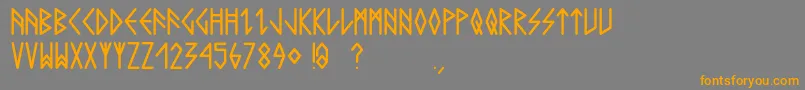 Comicrunes Font – Orange Fonts on Gray Background