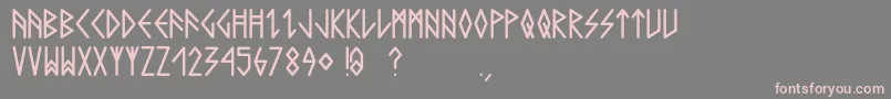 Comicrunes Font – Pink Fonts on Gray Background