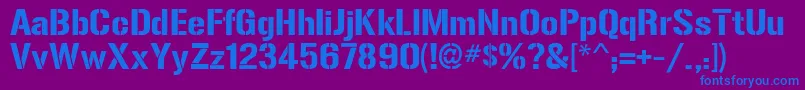 GunplayRg Font – Blue Fonts on Purple Background