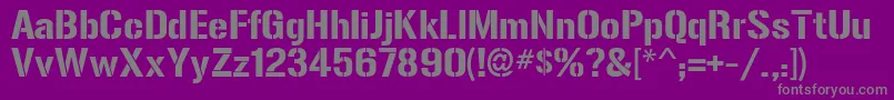 GunplayRg Font – Gray Fonts on Purple Background
