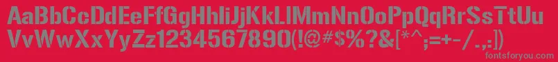 GunplayRg Font – Gray Fonts on Red Background