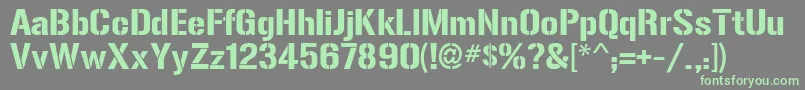 GunplayRg Font – Green Fonts on Gray Background