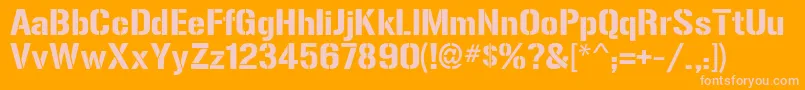 GunplayRg Font – Pink Fonts on Orange Background